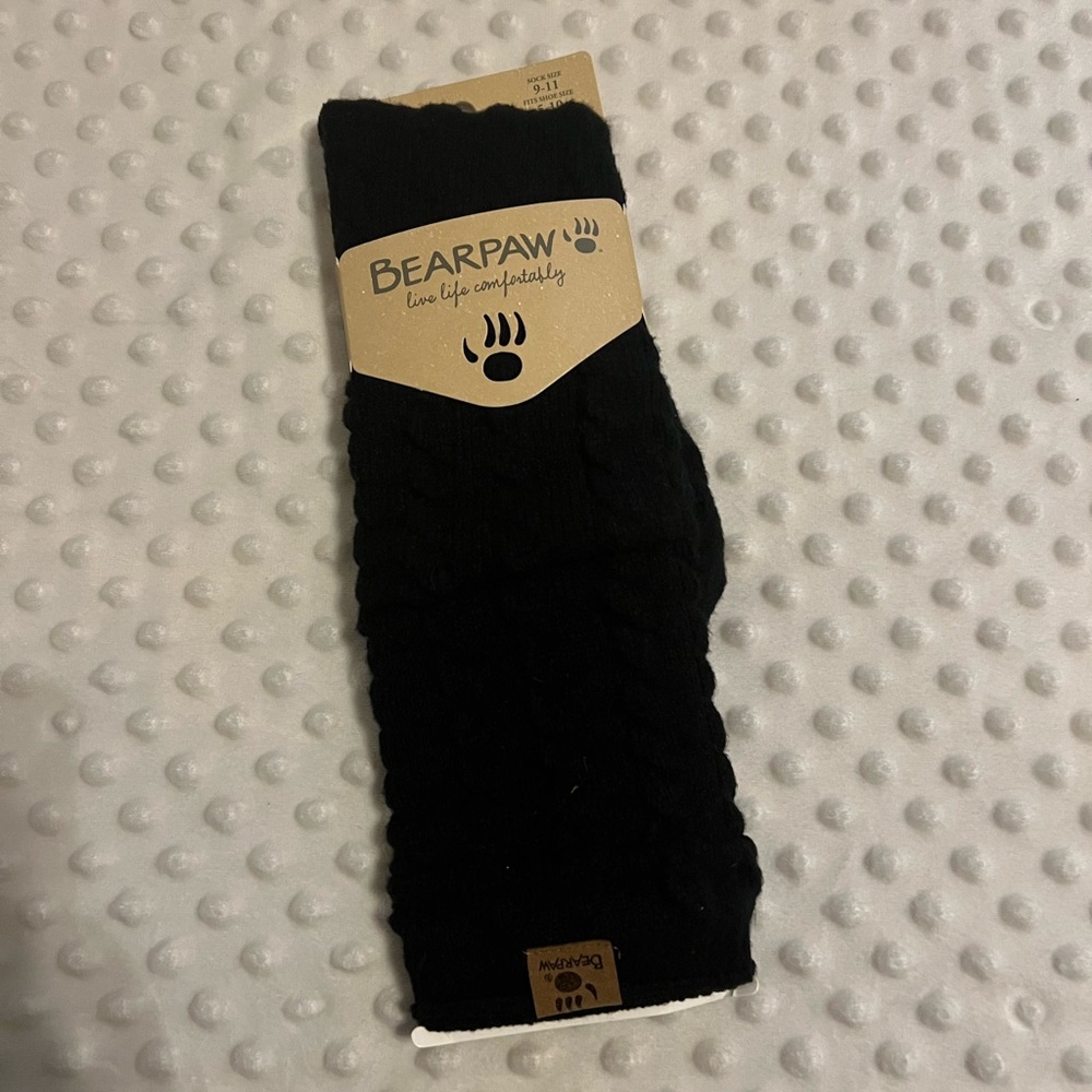 Bear paw knee high socks